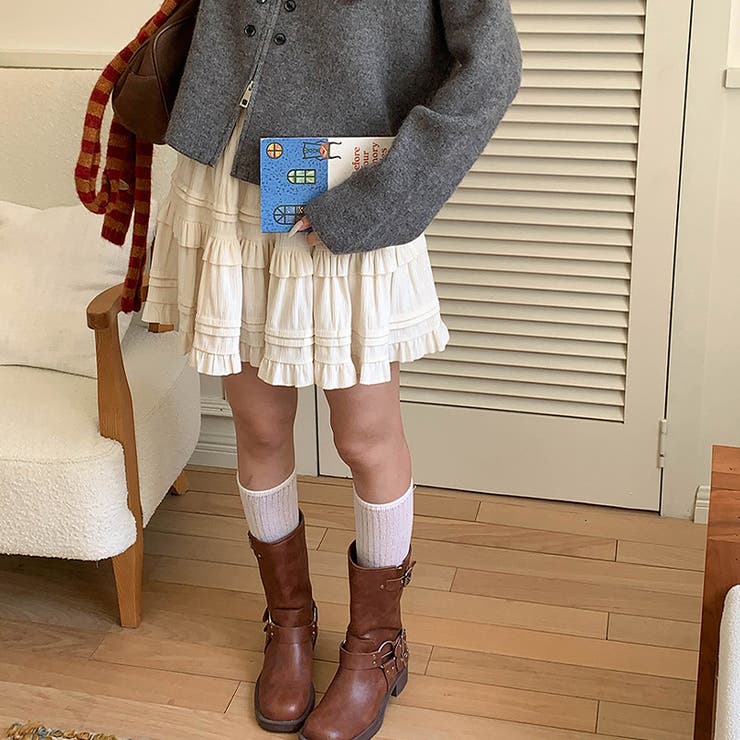 ミレニアル学園風 「レイヤード美学」ウエストゴム ベルベット | 17kg | 詳細画像16 