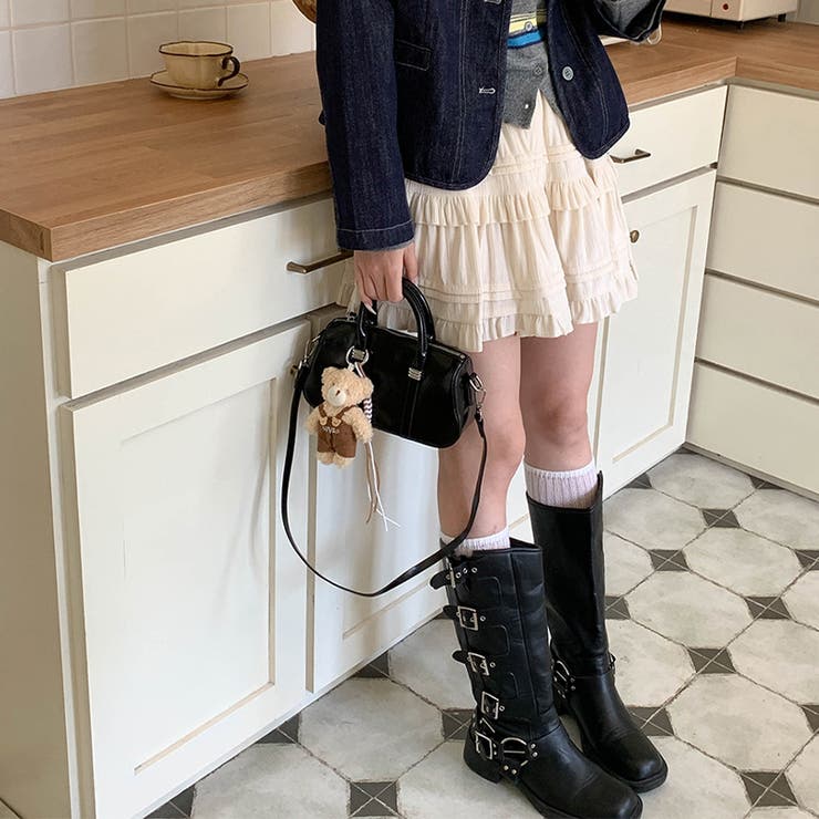 ミレニアル学園風 「レイヤード美学」ウエストゴム ベルベット | 17kg | 詳細画像21 