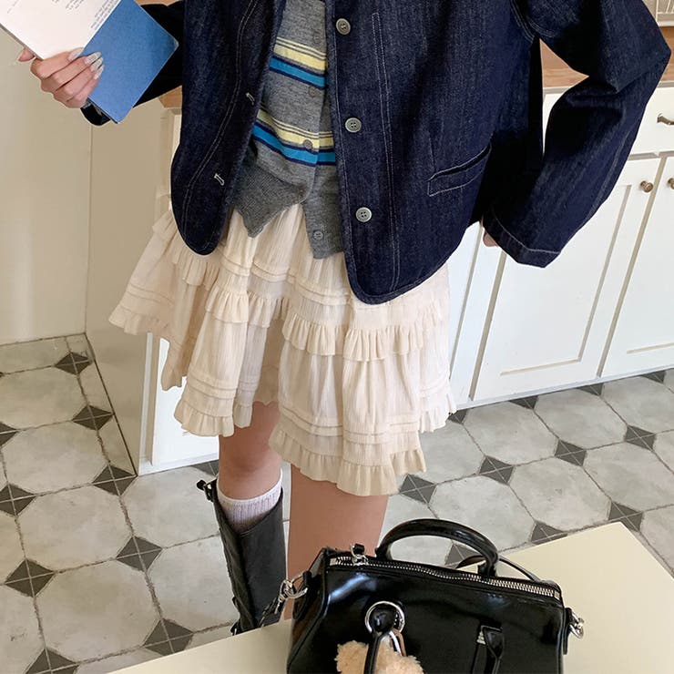 ミレニアル学園風 「レイヤード美学」ウエストゴム ベルベット | 17kg | 詳細画像23 