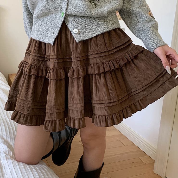 ミレニアル学園風 「レイヤード美学」ウエストゴム ベルベット | 17kg | 詳細画像25 