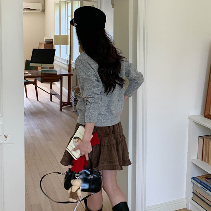 ミレニアル学園風 「レイヤード美学」ウエストゴム ベルベット | 17kg | 詳細画像27 