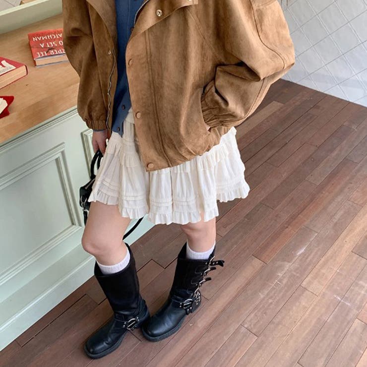 ミレニアル学園風 「レイヤード美学」ウエストゴム ベルベット | 17kg | 詳細画像3 