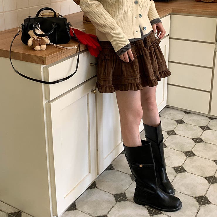 ミレニアル学園風 「レイヤード美学」ウエストゴム ベルベット | 17kg | 詳細画像30 