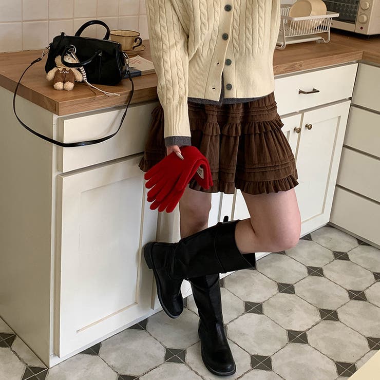 ミレニアル学園風 「レイヤード美学」ウエストゴム ベルベット | 17kg | 詳細画像32 