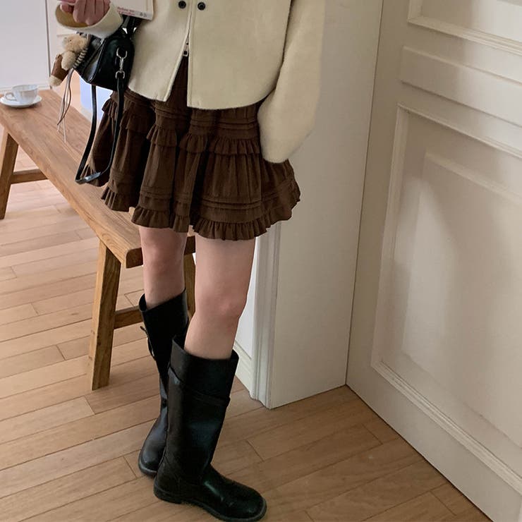 ミレニアル学園風 「レイヤード美学」ウエストゴム ベルベット | 17kg | 詳細画像33 