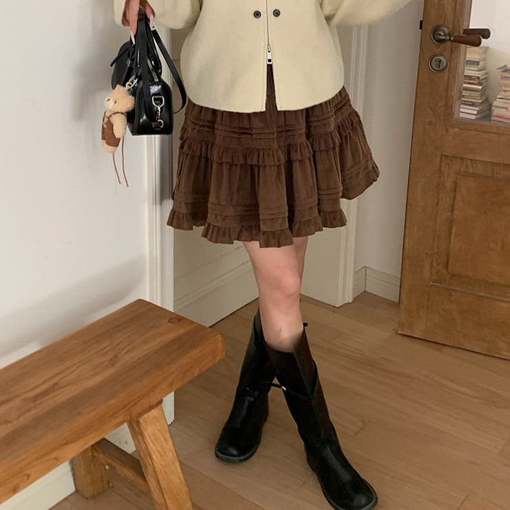 ミレニアル学園風 「レイヤード美学」ウエストゴム ベルベット | 17kg | 詳細画像35 