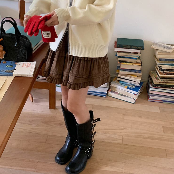 ミレニアル学園風 「レイヤード美学」ウエストゴム ベルベット | 17kg | 詳細画像4 