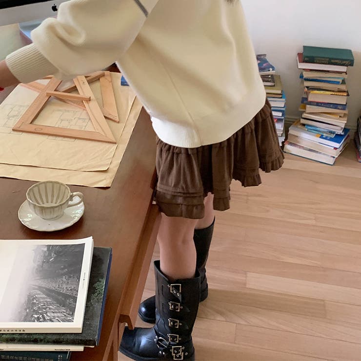 ミレニアル学園風 「レイヤード美学」ウエストゴム ベルベット | 17kg | 詳細画像44 