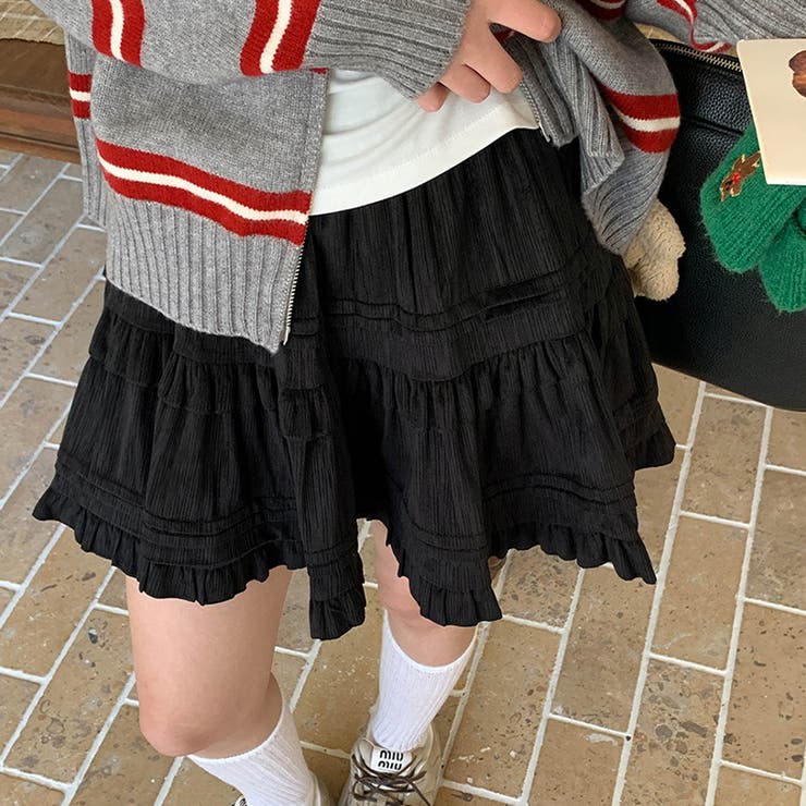 ミレニアル学園風 「レイヤード美学」ウエストゴム ベルベット | 17kg | 詳細画像57 