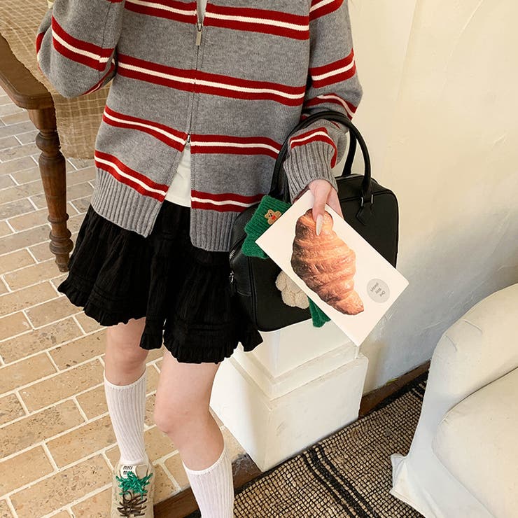 ミレニアル学園風 「レイヤード美学」ウエストゴム ベルベット | 17kg | 詳細画像60 