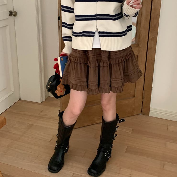 ミレニアル学園風 「レイヤード美学」ウエストゴム ベルベット | 17kg | 詳細画像70 