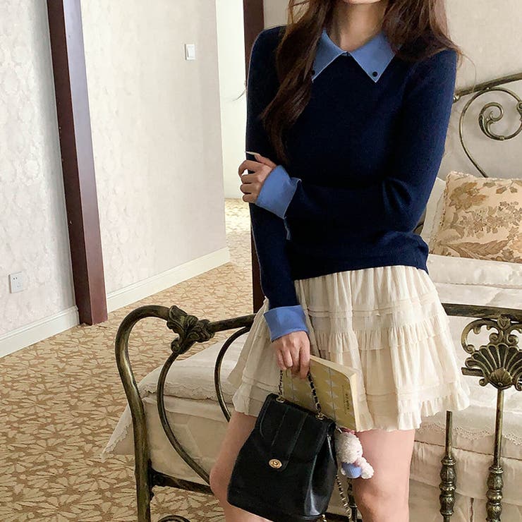 ミレニアル学園風 「インテリ優等生」配色切り替え フェイクレイヤード | 17kg | 詳細画像12 