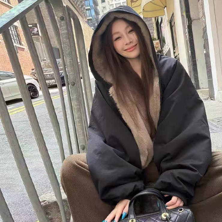 ユニセックス☆リバーシブル着用可中綿ジャケットゆったり 防寒 厚手ジャケット | 17kg | 詳細画像10 