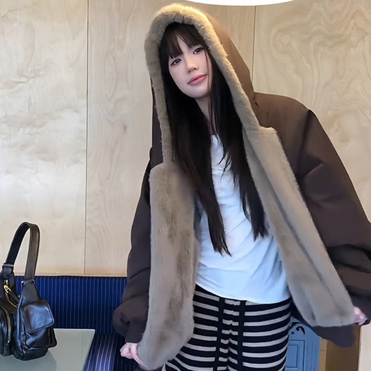 ユニセックス☆リバーシブル着用可中綿ジャケットゆったり 防寒 厚手ジャケット | 17kg | 詳細画像6 