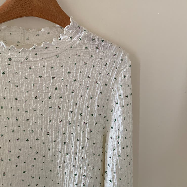 ゆるカワコーデ☆小花柄 ハイネック 風合い素材インナー トップス | 17kg | 詳細画像11 