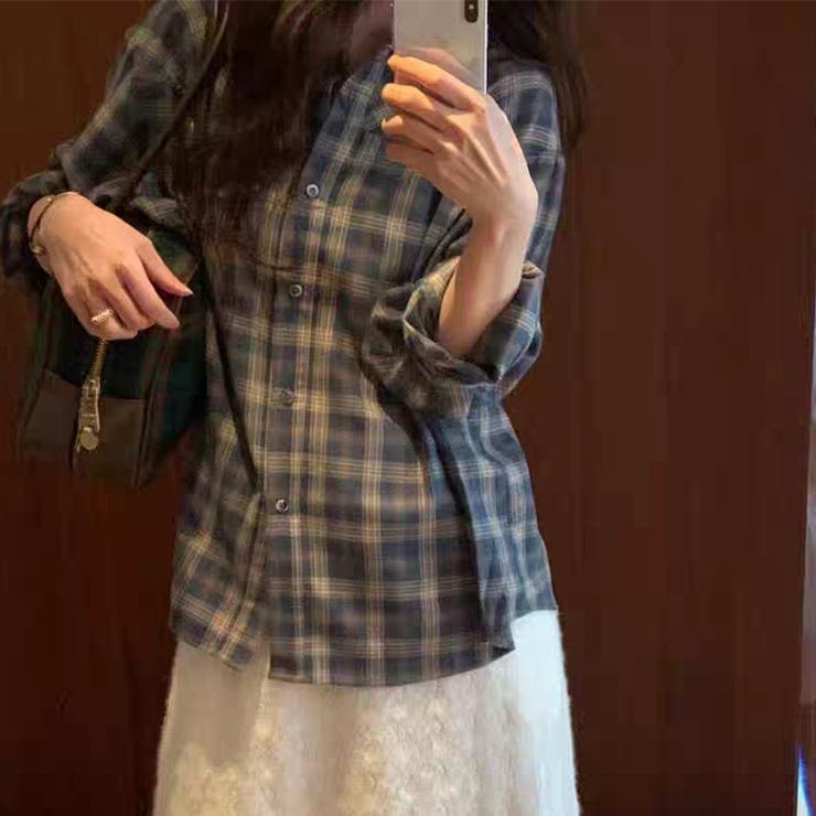 ブルー | ミレニアル学園風 韓国バージョン チェック柄 | 17kg