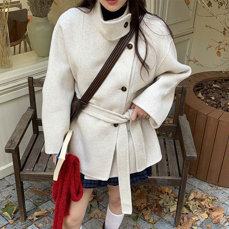 リラックスコレクター☆スタンドカラー ウール ダブルフェイス コート | 17kg | 詳細画像11 