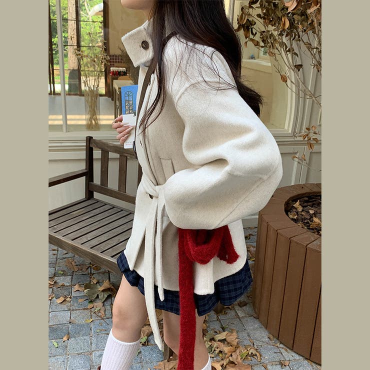 リラックスコレクター☆スタンドカラー ウール ダブルフェイス コート | 17kg | 詳細画像17 