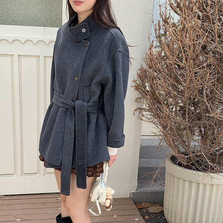 リラックスコレクター☆スタンドカラー ウール ダブルフェイス コート | 17kg | 詳細画像18 