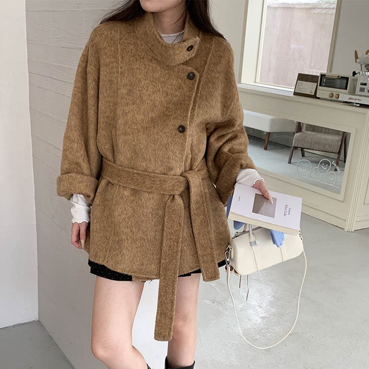 リラックスコレクター☆スタンドカラー ウール ダブルフェイス コート | 17kg | 詳細画像25 