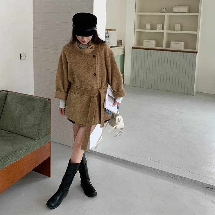 リラックスコレクター☆スタンドカラー ウール ダブルフェイス コート | 17kg | 詳細画像29 