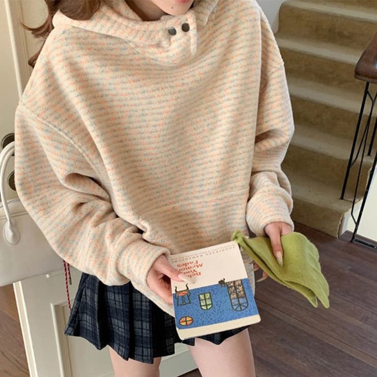 ベージュ | リラックスコレクター☆ゆったり保温 フード付きスウェットパーカー | 17kg