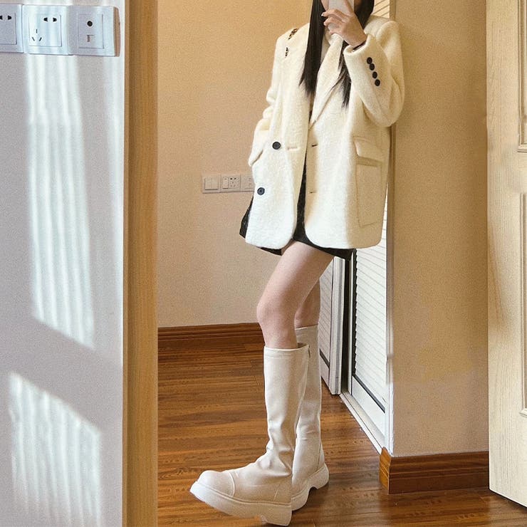 ゆるカワコーデ☆上品エレガントウール混テーラードコート | 17kg | 詳細画像3 