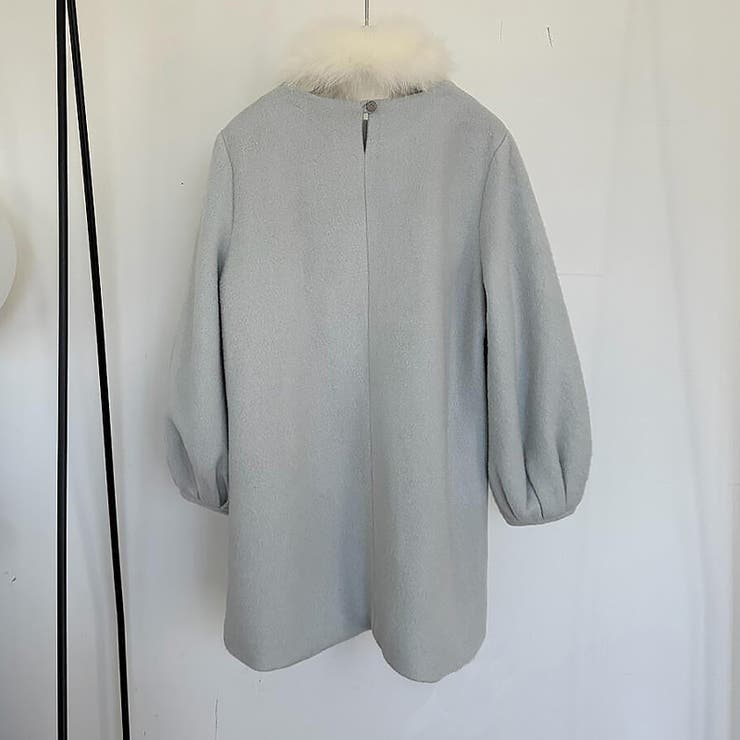 ゆるカワコーデ☆着痩せ効果◎ バルーンスリーブ ウールワンピース | 17kg | 詳細画像10 