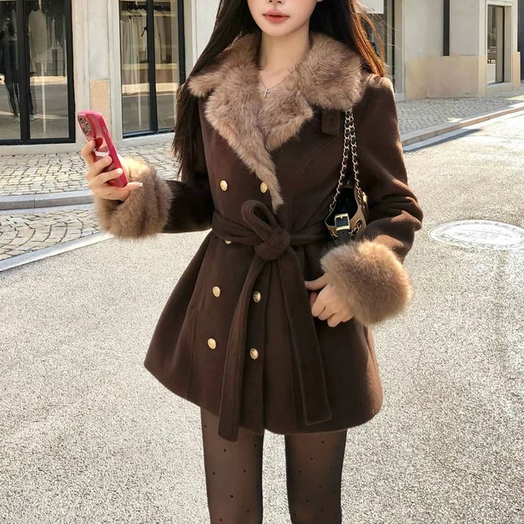 甘辛系ガールズ ウエストリボン付き シェイプシルエットダブルブレスト | 17kg | 詳細画像2 