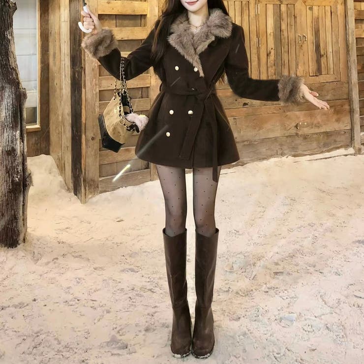 甘辛系ガールズ ウエストリボン付き シェイプシルエットダブルブレスト | 17kg | 詳細画像3 