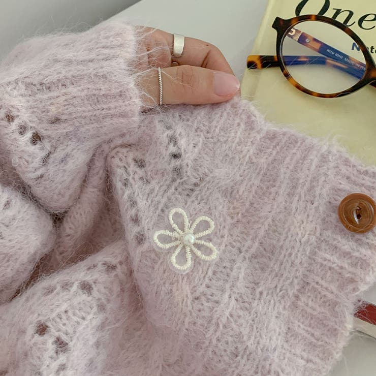 やさしい雰囲気☆透かし編みニットカーディガン | 17kg | 詳細画像3 