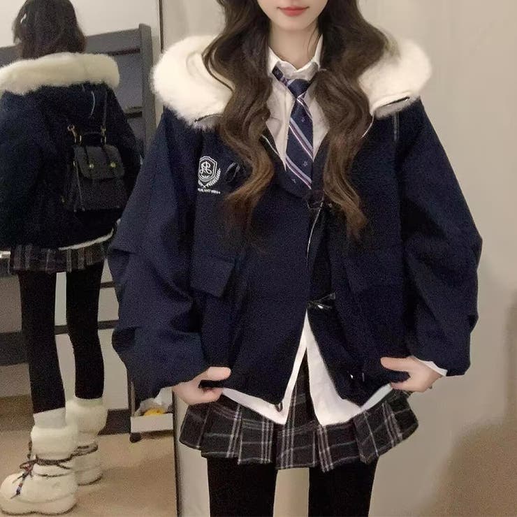 気負わず快適☆中綿ジャケットショート丈 ボア切替 | 17kg | 詳細画像6 