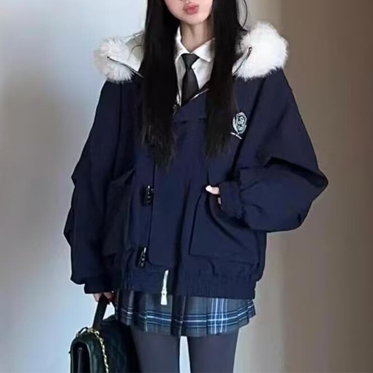 気負わず快適☆中綿ジャケットショート丈 ボア切替 | 17kg | 詳細画像8 