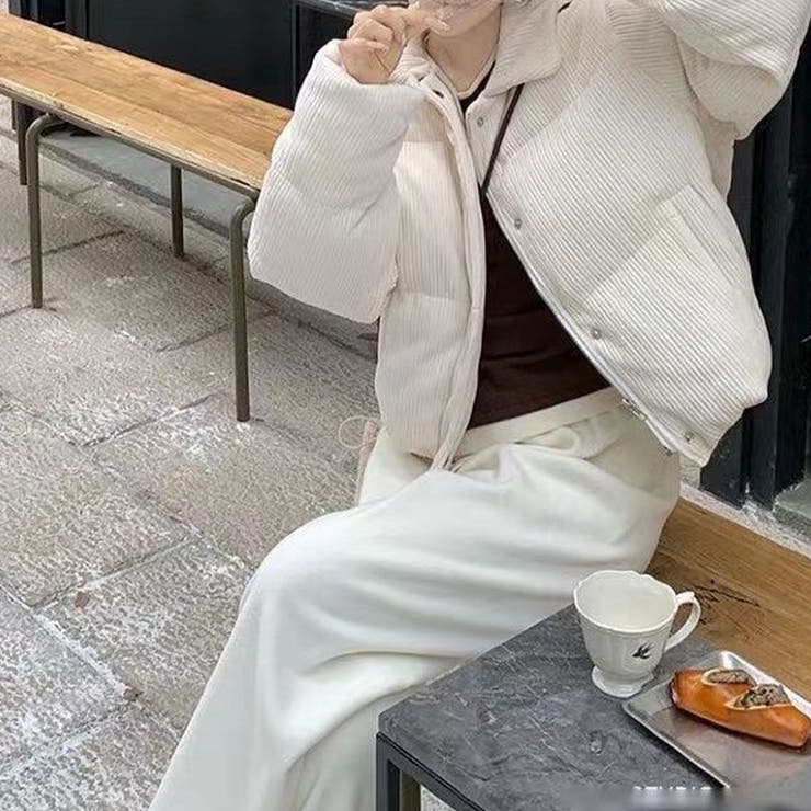 ゆるカワコーデ☆コーデュロイ パン服 襟付き 中綿 厚手ショート丈ジャケット | 17kg | 詳細画像9 