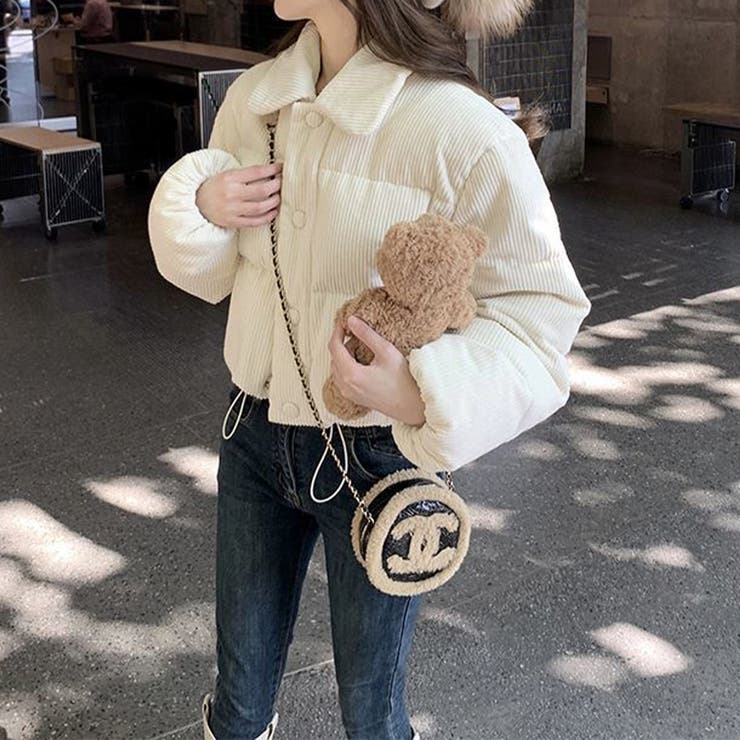 ゆるカワコーデ☆コーデュロイ パン服 襟付き 中綿 厚手ショート丈ジャケット | 17kg | 詳細画像3 
