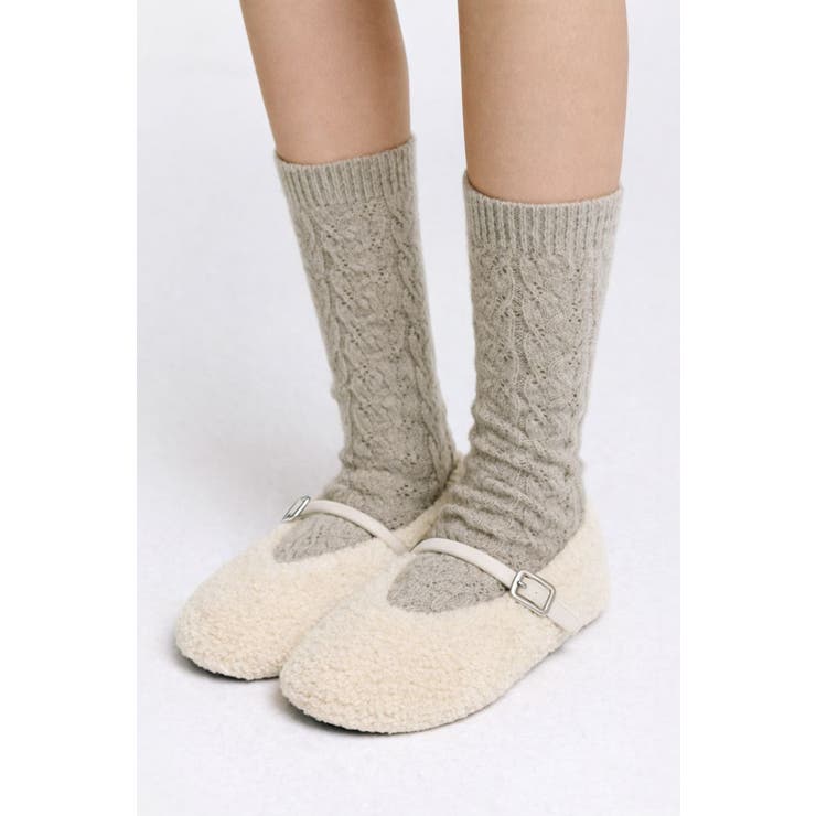 ソックス付きファーシューズワンストラップ ドットソール | 17kg | 詳細画像2 