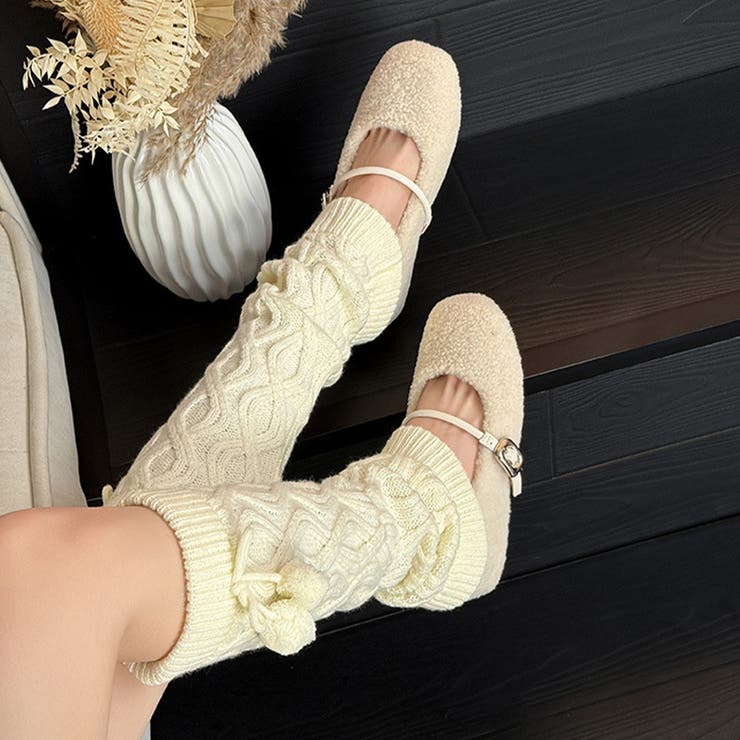 ソックス付きファーシューズワンストラップ ドットソール | 17kg | 詳細画像14 