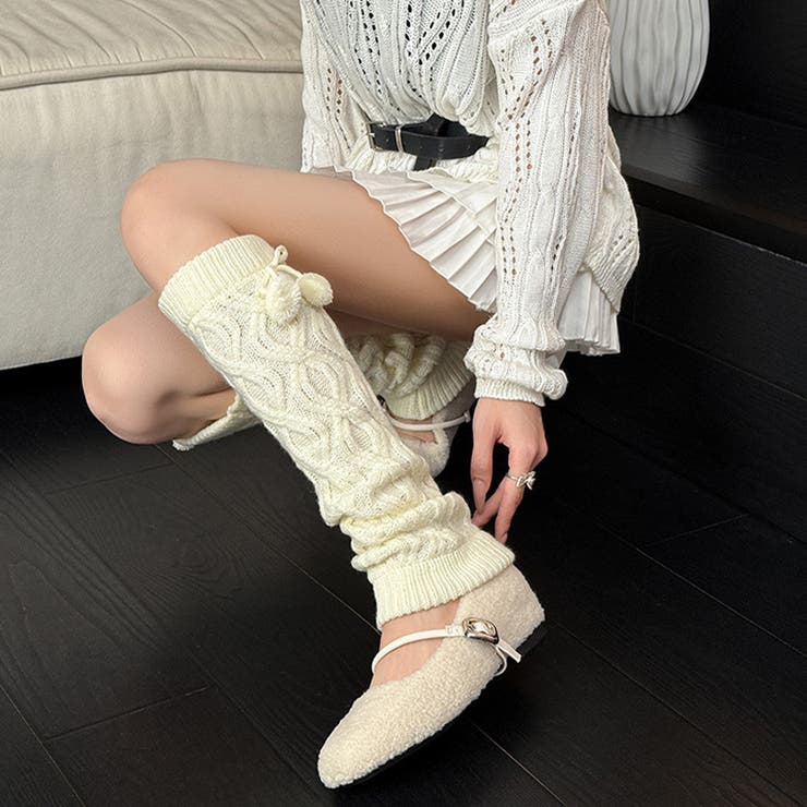 ソックス付きファーシューズワンストラップ ドットソール | 17kg | 詳細画像17 