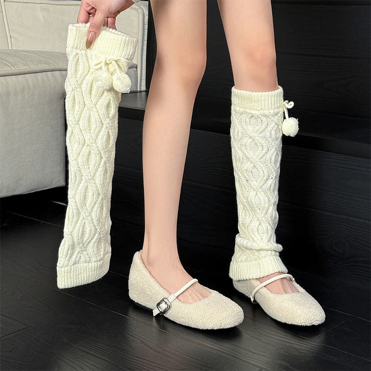 ソックス付きファーシューズワンストラップ ドットソール | 17kg | 詳細画像7 