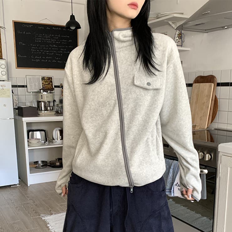 ライトグレー | リラックスコレクター☆ボアフリース フード付き ショート丈アウター | 17kg