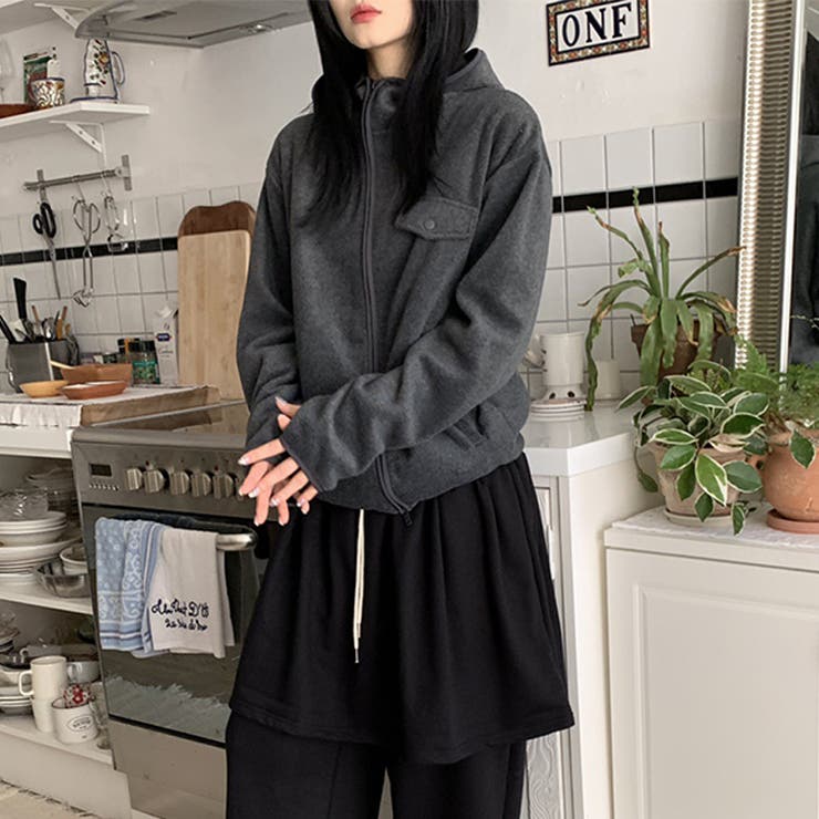 リラックスコレクター☆ボアフリース フード付き ショート丈アウター | 17kg | 詳細画像20 