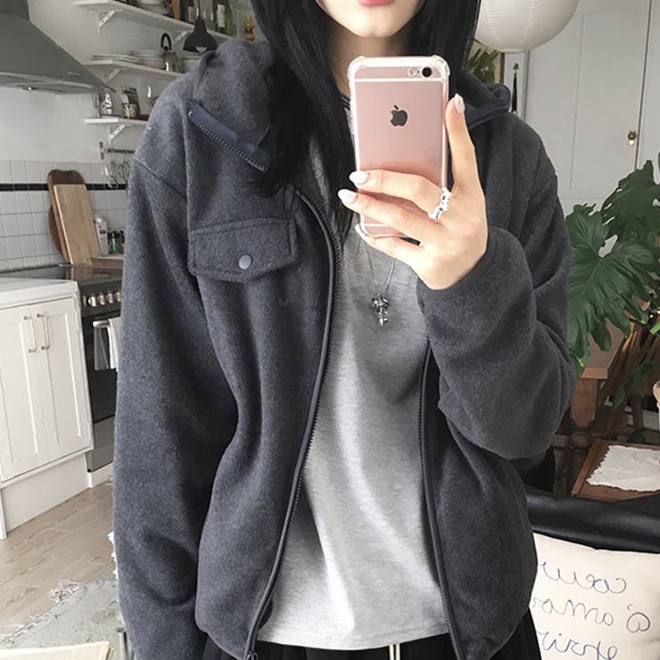 リラックスコレクター☆ボアフリース フード付き ショート丈アウター | 17kg | 詳細画像25 