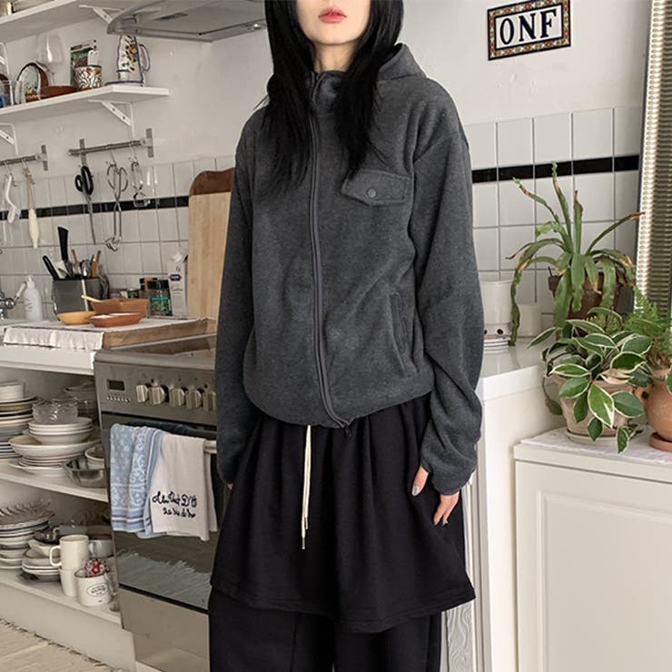 リラックスコレクター☆ボアフリース フード付き ショート丈アウター | 17kg | 詳細画像34 