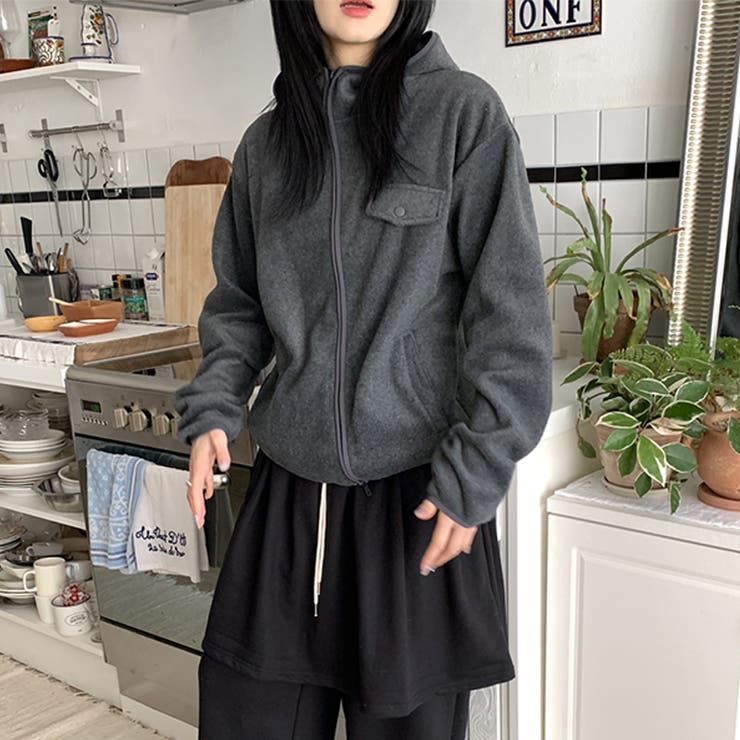 リラックスコレクター☆ボアフリース フード付き ショート丈アウター | 17kg | 詳細画像36 