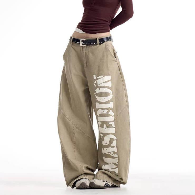 ユニセックス プリント入りバナナシルエットワークデニム ハイストリート | 17kg | 詳細画像8 