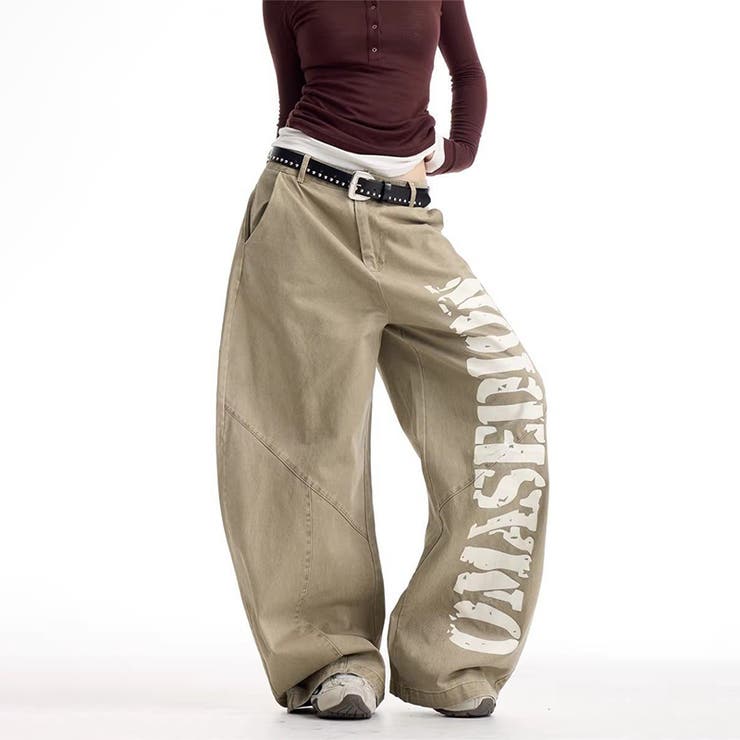 ユニセックス プリント入りバナナシルエットワークデニム ハイストリート | 17kg | 詳細画像11 