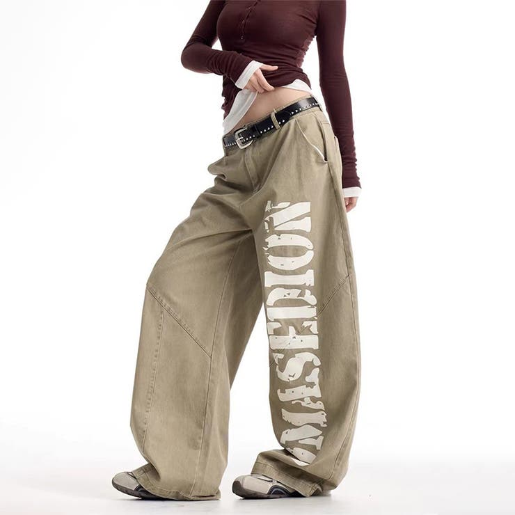 ユニセックス プリント入りバナナシルエットワークデニム ハイストリート | 17kg | 詳細画像7 