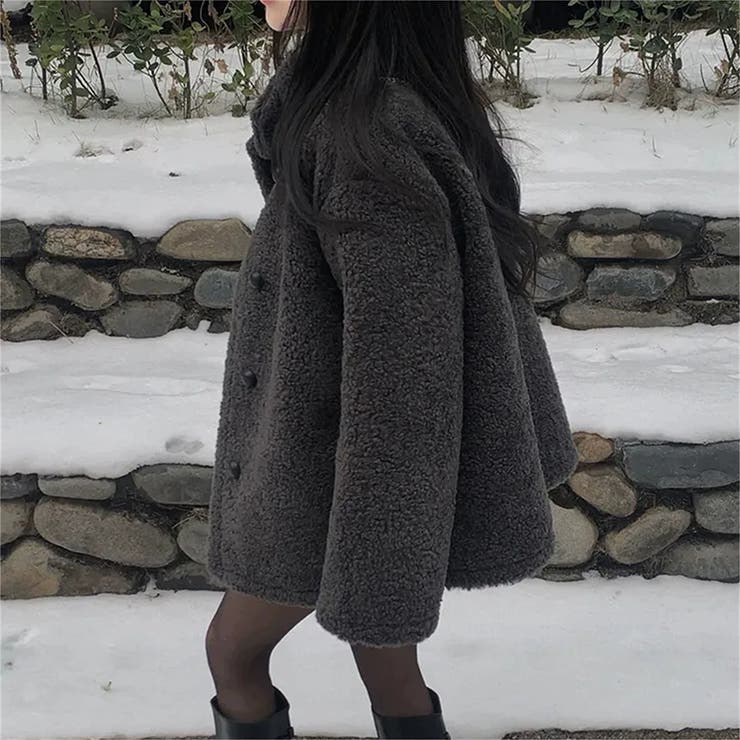 ゆるカワコーデ☆スタンドカラー ムートン一体型ボアアウター | 17kg | 詳細画像11 