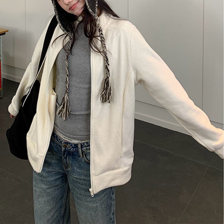 ベージュ-woman | ユニセックス☆フリースジャケット裏起毛 保温 ダブルフェイス | 17kg