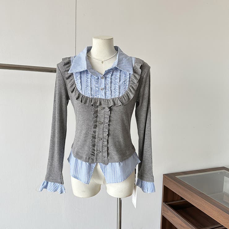 グレー | ミレニアル学園風 レトロガール風 襟付き | 17kg